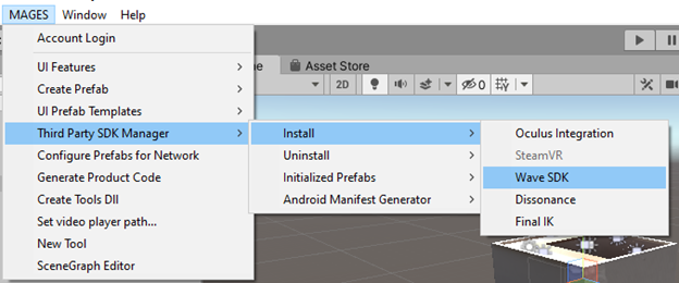 MAGES SDK - Install Wave SDK