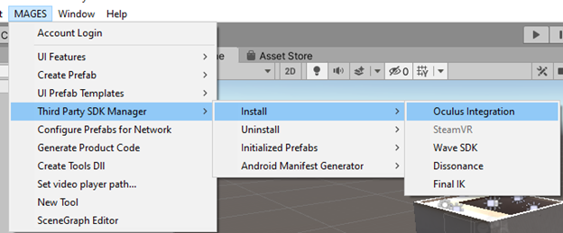 Third Party SDK Manager - Oculus Integration