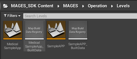 SampleApp Scene on Unreal Editor