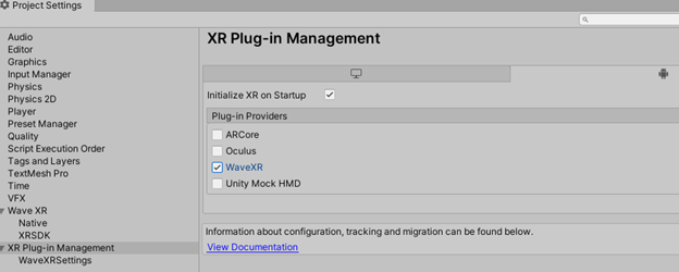 XR Plug-in Management