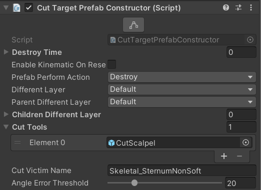 Cut Prefab Constructor”