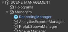 Recording Manager GameObject
